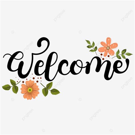 Welcome Hands With Flowers Clipart