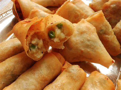 Vegetarian Yogini Spring Roll Samosa A Crispy Delight