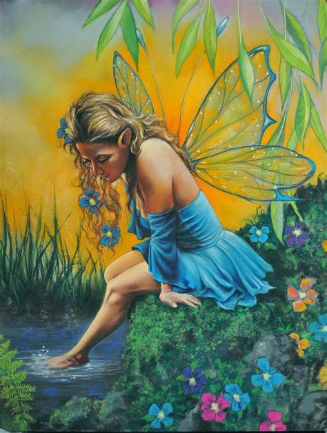 Fairy At Sunrise Painting By Ed Hicks