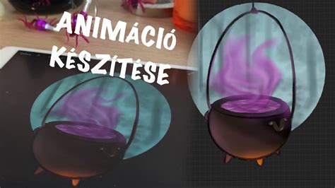 Procreate animáció készítése lépésről lépésre Boszorkány üst rajz és