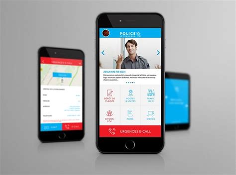 Polizei Luxemburg App Design Tagebuch