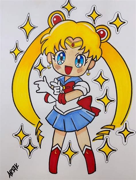 Como Dibujar Y Pintar A Sailor Moon Con Plumones De Alcohol Paso A Paso