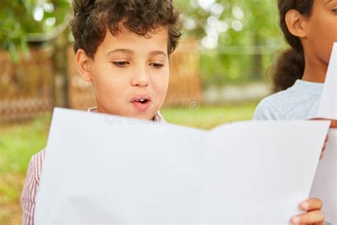 Boy As a Musical Talent when Singing in a Choir Stock Image - Image of ...