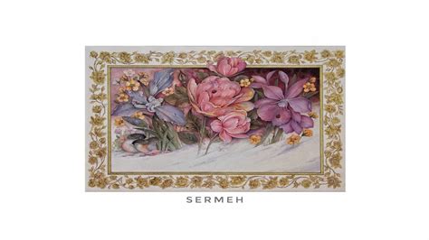 Iranian Miniature Painting,"Rose and Nightingale" By M.B Aghamiri|Sermeh