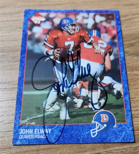 1993 Collectors Edge John Elway Autographed Proto 1 Signed Autograph