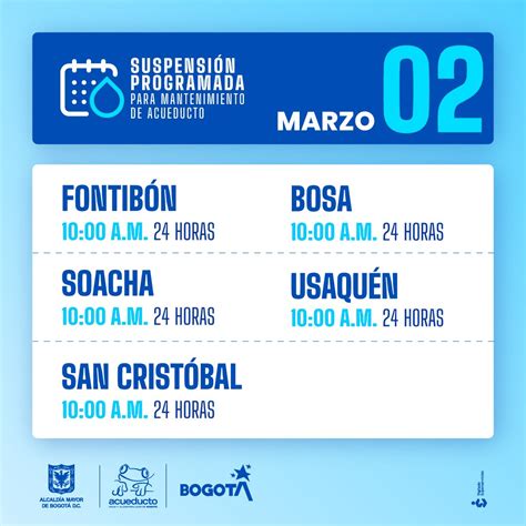 Acueducto De Bogot Somosagua On Twitter Para Hoy De Marzo