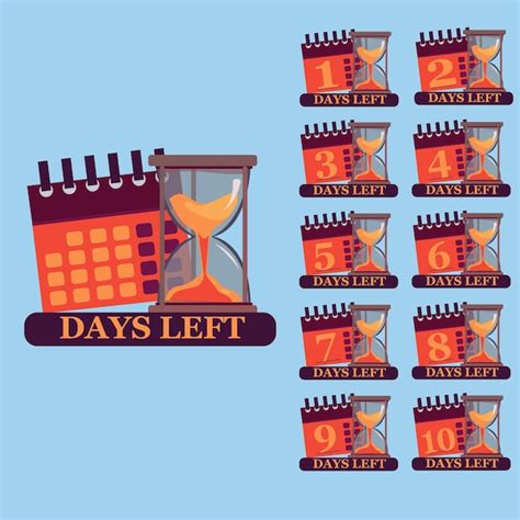 Premium Vector Number Days Left Countdown Vector Illustration