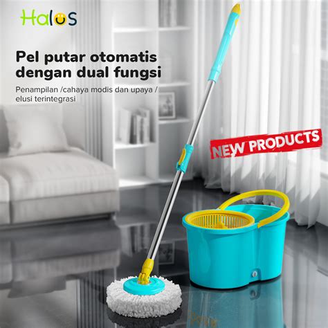 Jual BEST DEAL HALUS Alat Pel Spin Mop 2 IN 1 Bucket Mop 2 IN 1