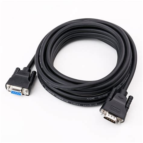 DTech DB9 RS232 Cable serie macho a hembra cable de módem nulo