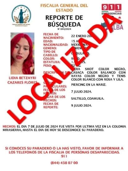 Localizan A Adolescente Reportada Como Desaparecida En Saltillo El