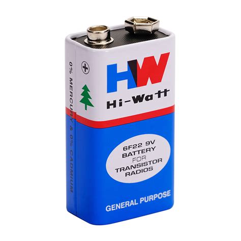 HW BRAND CARBON ZINC BATTERY 6F22M 9V SIZE METAL JACKETTiger Head