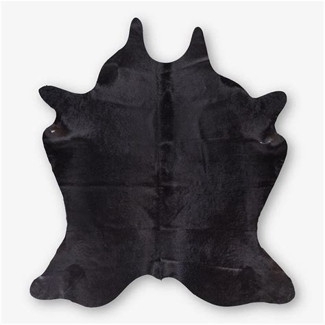 Black Cowhide Rug Small 207 X 186 Cm Bagé Home