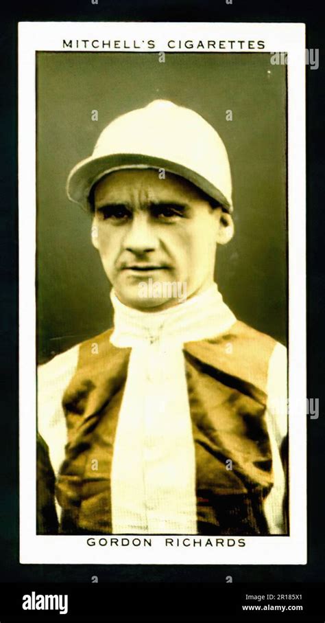 Jockey Gordon Richards Vintage Cigarette Card Stock Photo Alamy