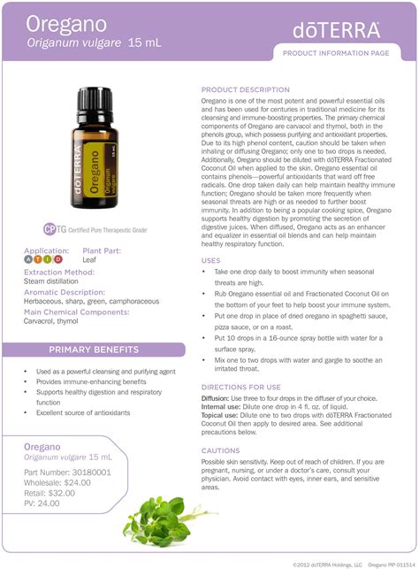 Oregano Doterra Essential Oils Oregano Essential Oil Essential Oil Uses