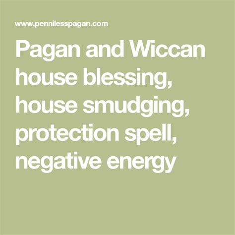 Wiccan Pagan House Cleansing Witchcraft Spell Books Protection