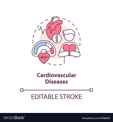 Cardiovascular Diseases Concept Icon Royalty Free Vector