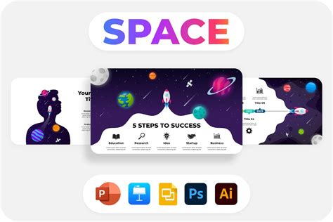 Space Infographic PowerPoint Presentation Template - Design Cuts