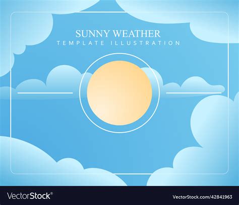 Template Sunny Weather Royalty Free Vector Image