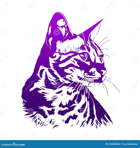 Logotipo Bengal Cat En Fondo Transparente Aislado Png Ai Generativo