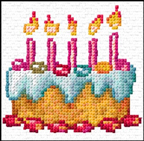 Birthday Cake Cross Stitch Designs