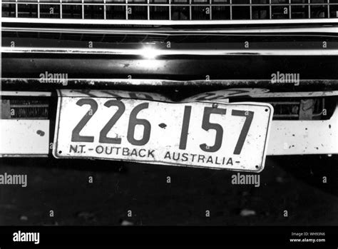 Car Number Plate Northern Territory Black And White Stock Photos