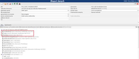 Aplikacja Konfiguracja Comarch POS Eksport Danych Na Potrzeby Kontroli