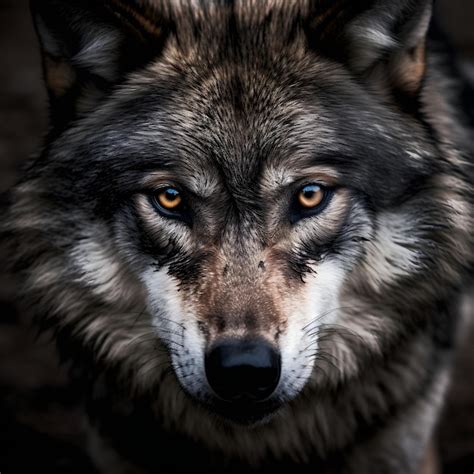 Premium Photo Portrait Of A Gray Wolf In Closeup Canis Lupus A Forest