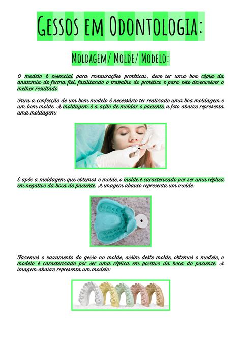 Tipos De Gesso Odontologia RETOEDU