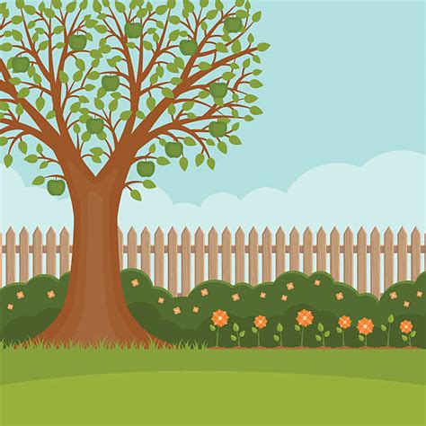 Backyard Garden Background Clipart | Garden