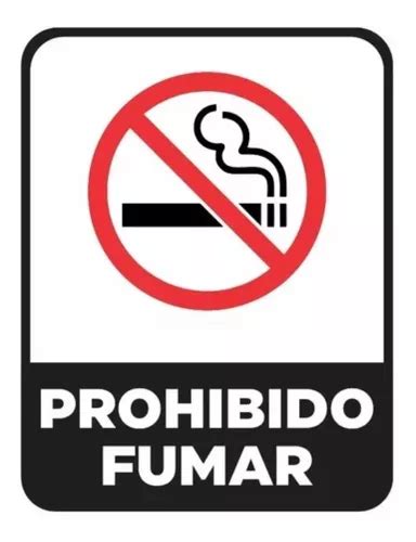 Cartel Prohibido Fumar X En Chapa