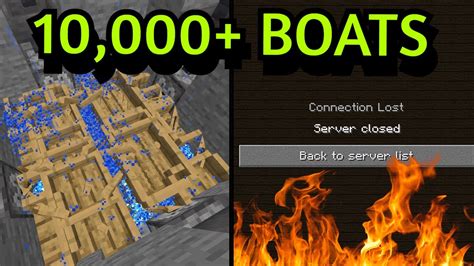 Crashing A Pay To Win Minecraft Server With Boats Youtube