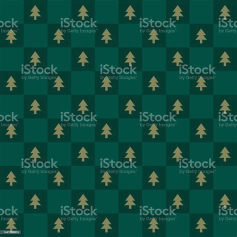 Cute Retro Vintage Christmas Checkerboard Seamless Pattern Vector