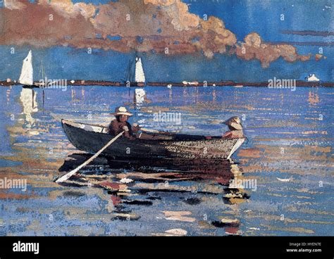 Winslow Homer Gloucester Harbor Watercolour Stock Photo Alamy