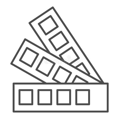 Fan Pantone Thin Line Icon. Color Guide Vector Illustration Isolated on ... 