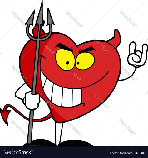 Heart Devil Royalty Free Vector Image Vectorstock