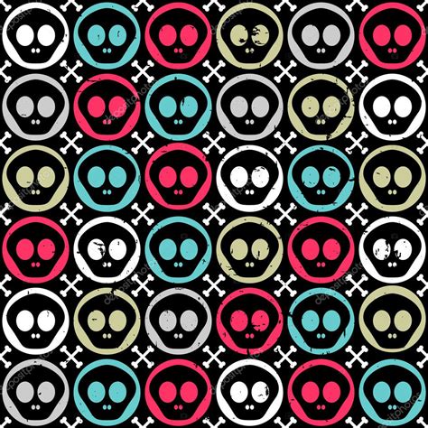 Seamless Pattern With Human Skulls Stock Vector Image By ©littlepaw 21355953