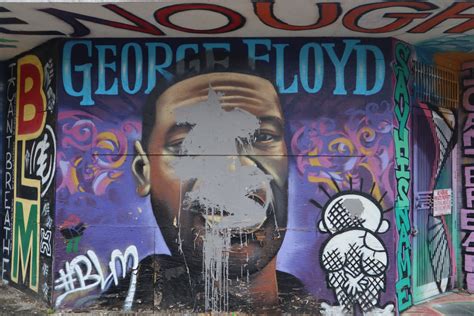 George Floyd mural in Milwaukee vandalized - Wisconsin Examiner