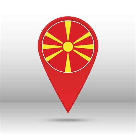 Premium Vector | Map Pin North Macedonia Flag