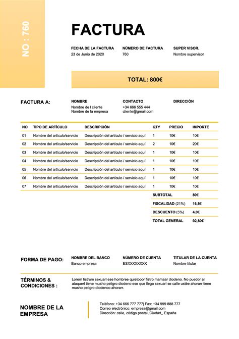 Ejemplo Factura Autonomo Excel Lavozdelmedio