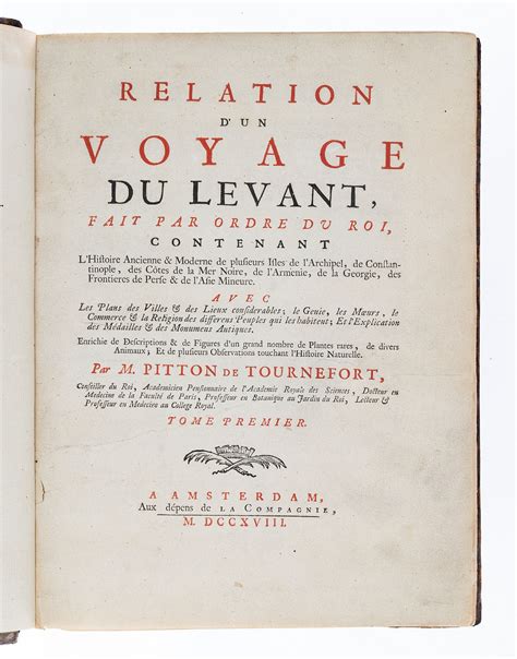 Relation D Un Voyage Du Levant Fait Par Ordre Du Roi Contenant L