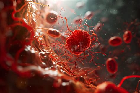 Microscopy Network Of Fibrins And Platelet In Blood Clot Process Stock