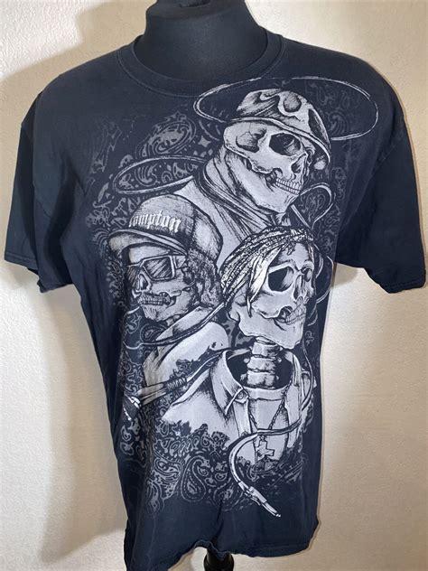 Tupac Eazy E Biggie Smalls Skeleton Bones T Shirt Xl Gem