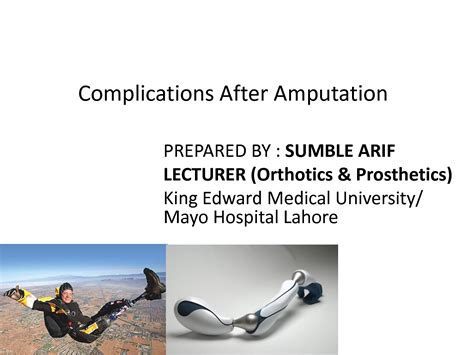 Solution Amputation Complications After Amputation Kemu Studypool