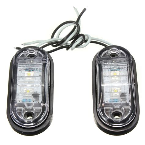 Pcs Led Side Lampe Camion Remorque V V Blanc Achat Vente