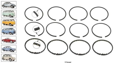 Jeu de segments de pistons du type big bore grand alésage Référence