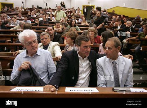 L To R Former French Prime Minister Lionel Jospin Deputy Jerome