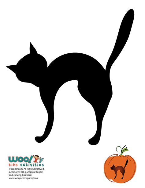 Halloween Cat Pumpkin Pattern Woo Jr Kids Activities Childrens