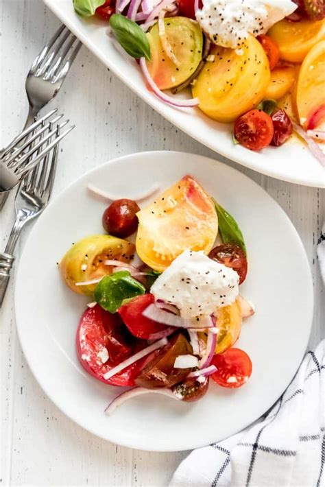 Heirloom Tomato Salad With Burrata House Of Nash Eats