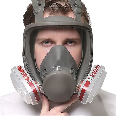 2021 Factory Chemical Safety Gas Mask With Double Filters Gas Mask And Mask