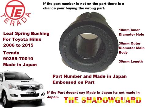 Leaf Spring Bushing T For Toyota Hilux Vigo To Made